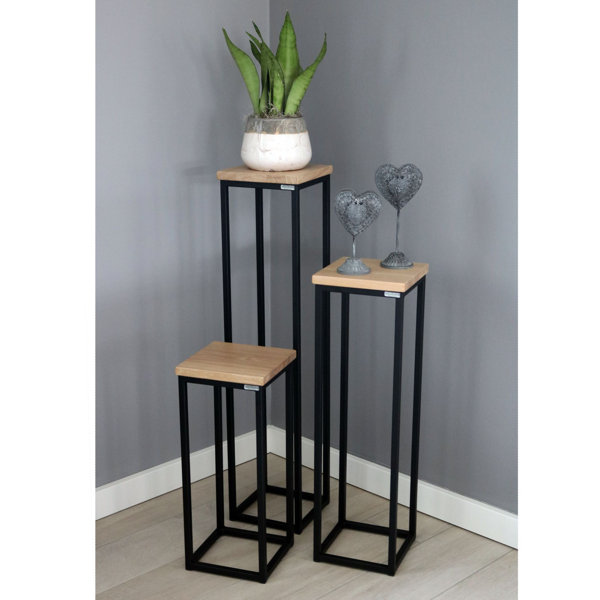 holz4home Square Nesting Solid Wood Plant Table Wayfair.co.uk